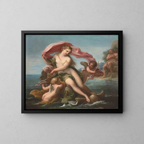 El Triunfo de Galatea - Giuseppe Bartolomeo Chiari — cuadro enmarcado en la pared