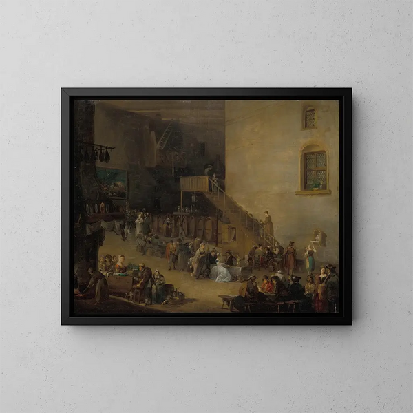 Tavern Interior - Giuseppe Bernardino Bison — framed artwork on a wall