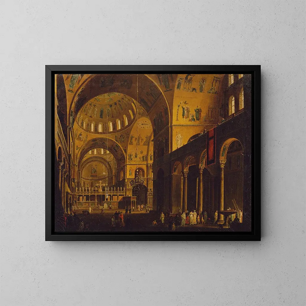L'intérieur de San Marco - Giuseppe Borsato — cuadro enmarcado en la pared