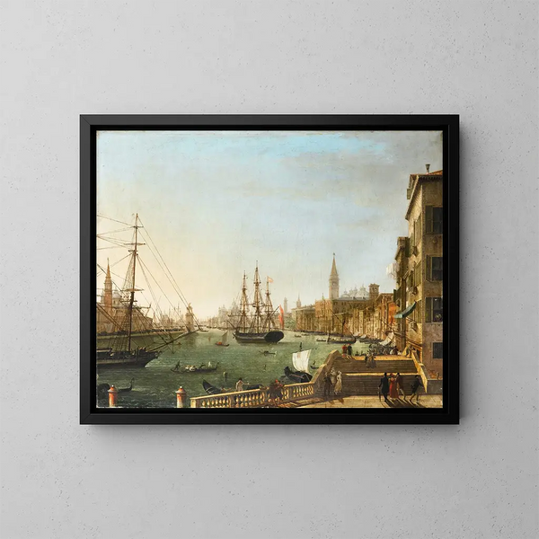 Gran Canal en Venecia - Giuseppe Borsato — cuadro enmarcado en la pared