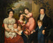 Retrato de familia supuesto de la familia Borbón-Sicilia, María Isabel con su esposo Francisco I de las Dos Sicilias y sus hijos. - Giuseppe Cammarano — vista de la obra