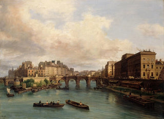 L'île de la Cité y el quai Conti vistos desde el puente de los Artes - Giuseppe Canella — vista de la obra