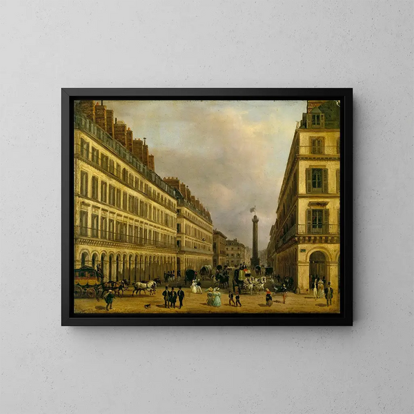 La calle de Castiglione - Giuseppe Canella — cuadro enmarcado en la pared