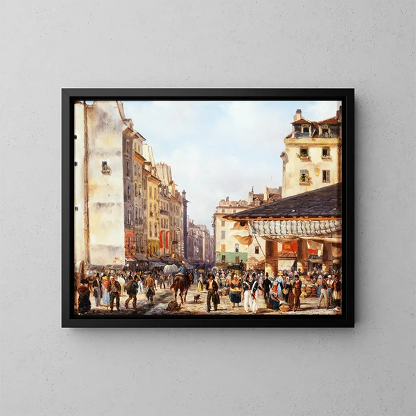 Les Halles - Giuseppe Canella — cuadro enmarcado en la pared