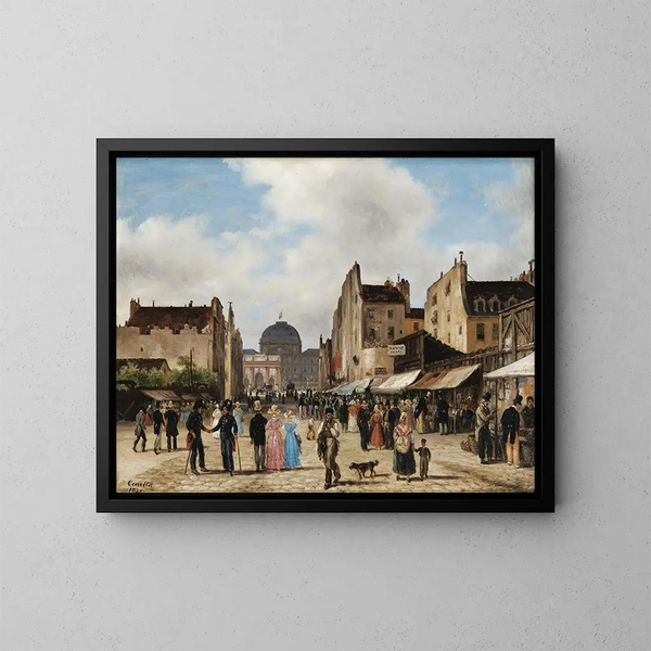 París, la calle Saint-Nicaise - Giuseppe Canella — cuadro enmarcado en la pared
