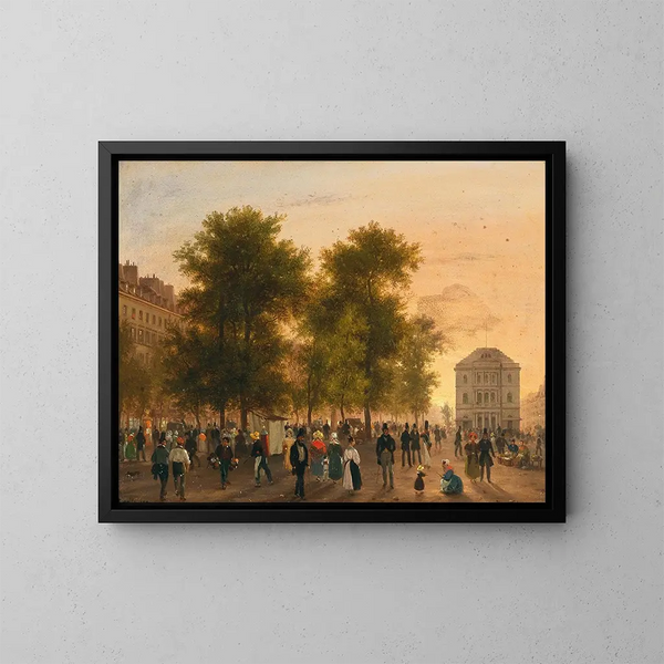 Teatro de lo Ambigu-Comique - Giuseppe Canella — cuadro enmarcado en la pared