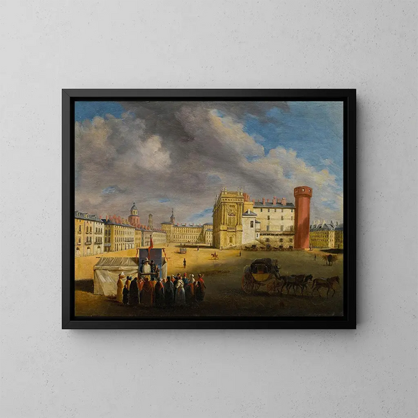 Turín, vista de la Piazetta Reale - Giuseppe Canella — cuadro enmarcado en la pared