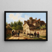 Rue de village dans la banlieue de Paris - Giuseppe Canella — framed artwork on a wall