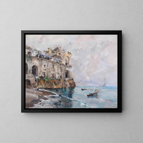 Palais Donn'Anna à Naples - Giuseppe Casciaro — framed artwork on a wall