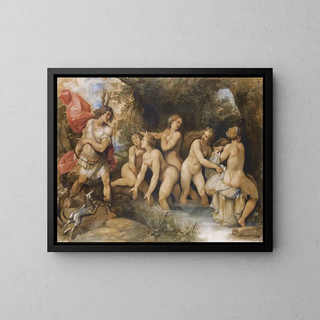 Diane y Acteón - Giuseppe Cesari — cuadro enmarcado en la pared