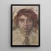 Retrato del pintor Paradisi - Giuseppe Cominetti — cuadro enmarcado en la pared