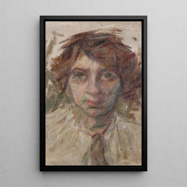 Retrato del pintor Paradisi - Giuseppe Cominetti — cuadro enmarcado en la pared
