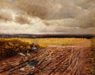 La guardadora de gansos - Giuseppe De Nittis — vista de la obra