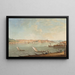 View of the Bosphorus with Istanbul and the Galata Tower in the background - Giuseppe Maria Terreni — framed artwork on a wall