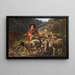 Berger avec troupeau - Giuseppe Palizzi — framed artwork on a wall