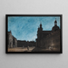 La place du théâtre de Mannheim au clair de lune - Giuseppe Quaglio — framed artwork on a wall