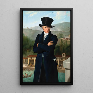 Giuseppe Tominz - Portrait of shipping Agent Paolo Preinitsch Rosegg 17621840 Trieste in the Harbour of Trieste.webp