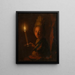 Girl with a lit candle - Godfried Schalcken — framed artwork on a wall
