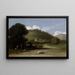 Landscape Painting with the Rest During the Flight into Egypt - Goffredo Wals — framed artwork on a wall