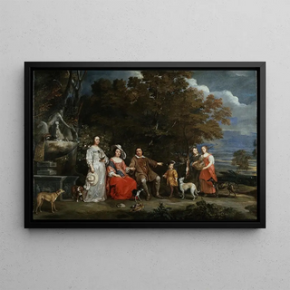 Gonzales Coques - A Family Group in a Landscape Southern Netherlands.webp