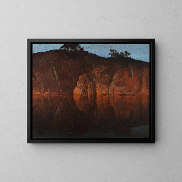 After the sunset, archipelago pattern - Gottfrid Kallstenius — framed artwork on a wall