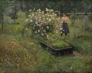 Escena de cementerio - Gottfrid Kallstenius — vista de la obra