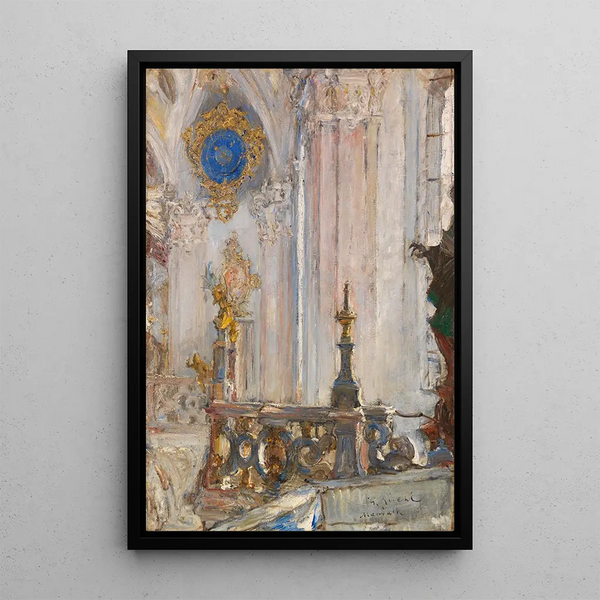 Gotthardt Kuehl - Blick in die RokokoWallfahrtskirche Birnau bei Schloss Maurach am Bodensee.webp