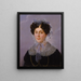 Retrato de Adelheid Reiss Reiss - Gotthelf Leberecht Gläser — cuadro enmarcado en la pared