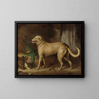 El perro de caza - Gourlay Steell — cuadro enmarcado en la pared