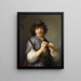 Rembrandt en pastor con un bastón y una flauta - Govert Flinck — cuadro enmarcado en la pared