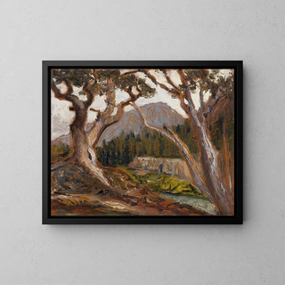 El Longs Peak desde Loch Vale, Estes Park, Colorado - Grant Wood — cuadro enmarcado en la pared