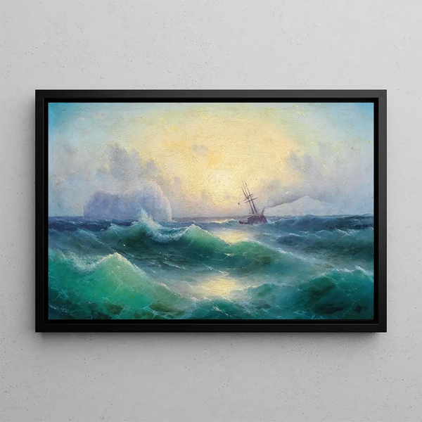 Grigori Ivanovitch Kapustin - Stormy sea with an iceberg.webp