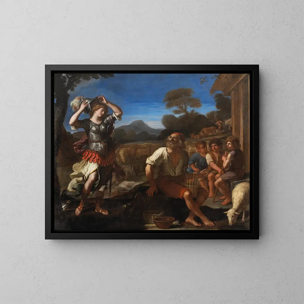 Erminia et les bergers - Guercino — framed artwork on a wall
