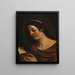 Young girl reading - Guercino — framed artwork on a wall