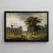 Vacher au repos au bord de la forêt - Guido Hampe — framed artwork on a wall
