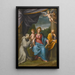 Holy Family with Saint Francis - Guido Reni — framed artwork on a wall