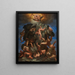 La Caída de los Gigantes - Guido Reni — cuadro enmarcado en la pared