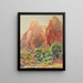 El parque nacional de los Patriarcas de Zion - Gunnar Mauritz Widforss — cuadro enmarcado en la pared