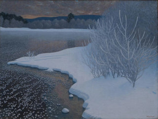 Givre sur glace - Gustaf Fjaestad — vista de la obra