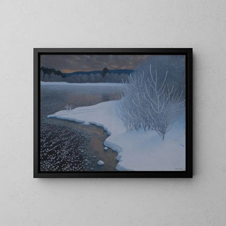 Givre sur glace - Gustaf Fjaestad — cuadro enmarcado en la pared