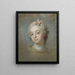 Retrato de una dama - Gustaf Lundberg — cuadro enmarcado en la pared