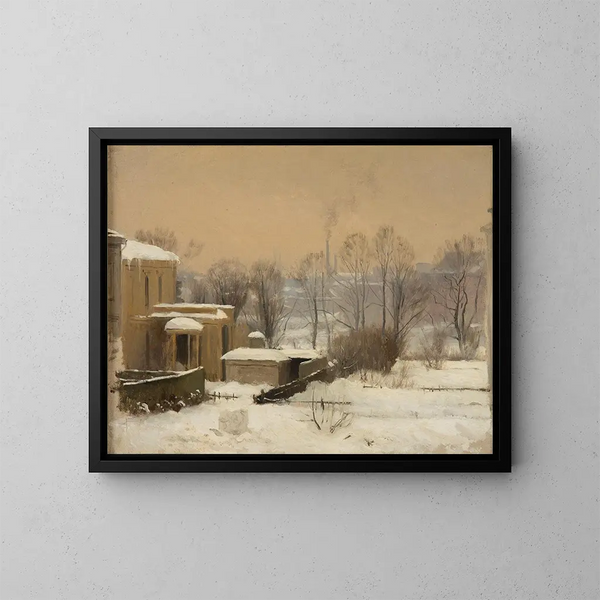Estudio de la nieve urbana - Gustaf Rydberg — cuadro enmarcado en la pared
