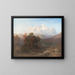 Panorama alpino con lago de montaña - Gustav Adolf Horst — cuadro enmarcado en la pared