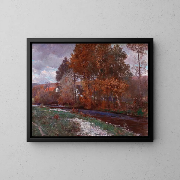 Sobre la Krems - Gustav Bamberger — cuadro enmarcado en la pared