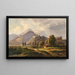 Vista de las ruinas del castillo de Glanegg - Gustav Barbarini — cuadro enmarcado en la pared
