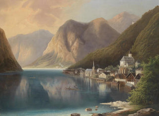 View of Hallstatt - Gustav Barbarini — artwork view