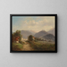 Vista de la fortaleza de Hohenwerfen en Pongau - Gustav Barbarini — cuadro enmarcado en la pared
