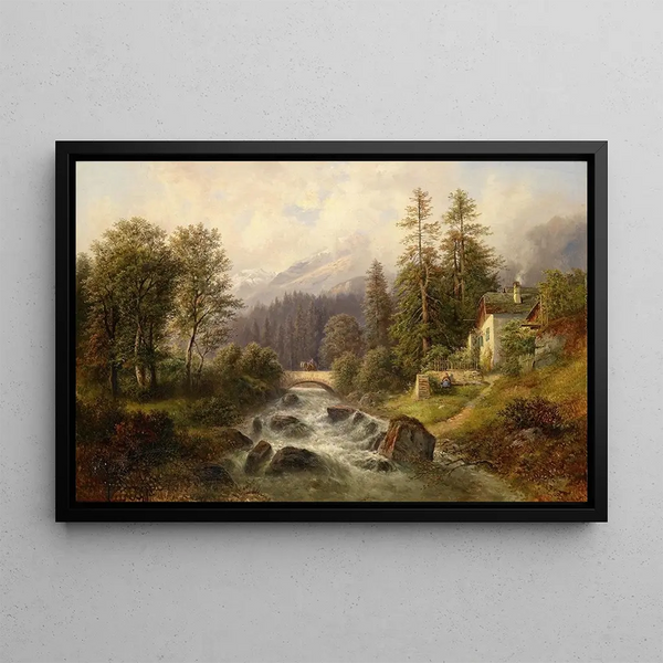 Partie près de Weyer - Gustav Barbarini — framed artwork on a wall