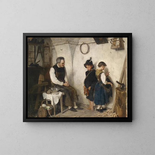 La maceta rota - Gustav Igler — cuadro enmarcado en la pared