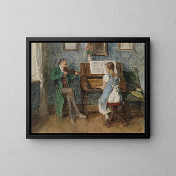 Música de salón - Gustav Igler — cuadro enmarcado en la pared